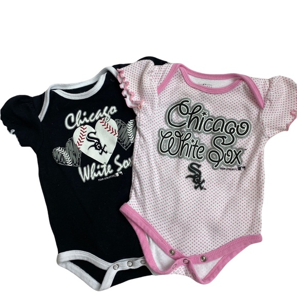 Team Athletics Other - TEAM ATHLETICS Baseball White Sox Team Baby Girl Onesie. Size 0/3 M